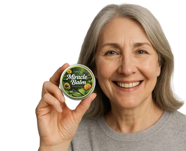 Smiling woman holding softgel